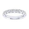 Straight Wedding Ring in 14k White Gold with Round Natural Diamond at Gabriel & Co.