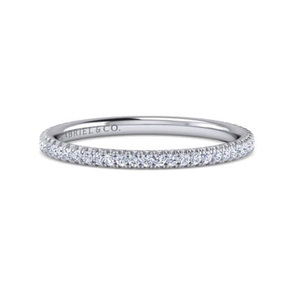 Brasilia - 14K White Gold Diamond Wedding Band
