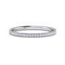 Straight Wedding Ring in 14k White Gold with Round Natural Diamond at Gabriel & Co.