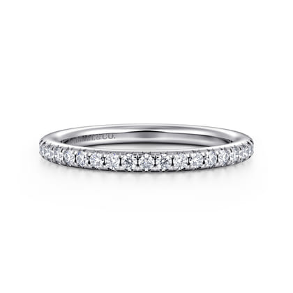 Brasilia - 14K White Gold Diamond Wedding Band