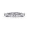 Straight Wedding Ring in 14k White Gold with Round Natural Diamond at Gabriel & Co.
