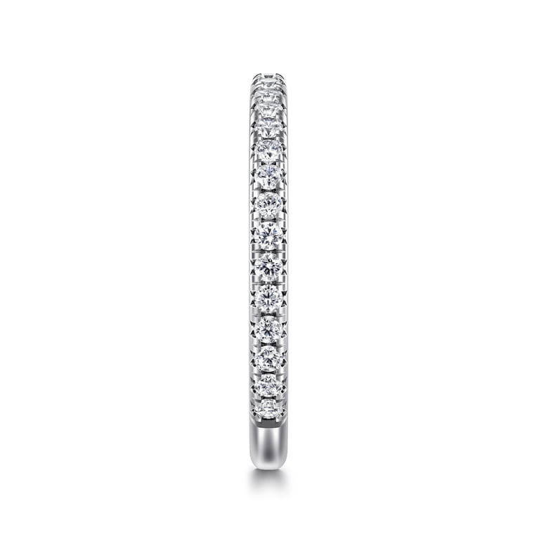 Straight Wedding Ring in 14k White Gold with Round Natural Diamond at Gabriel & Co. - Shot 4