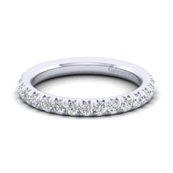 Brasilia - 14K White Gold Diamond Wedding Band