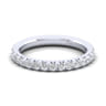Straight Wedding Ring in 14k White Gold with Round Natural Diamond at Gabriel & Co.
