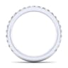 Straight Wedding Ring in 14k White Gold with Round Natural Diamond at Gabriel & Co.