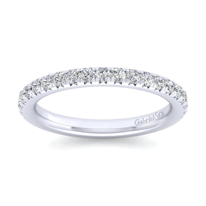 Brasilia - 14K White Gold Diamond Wedding Band