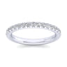 Straight Wedding Ring in 14k White Gold with Round Natural Diamond at Gabriel & Co.