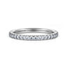 Straight Wedding Ring in 14k White Gold with Round Natural Diamond at Gabriel & Co.