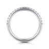 Straight Wedding Ring in 14k White Gold with Round Natural Diamond at Gabriel & Co.