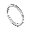 Straight Wedding Ring in 14k White Gold with Round Natural Diamond at Gabriel & Co.