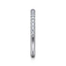 Straight Wedding Ring in 14k White Gold with Round Natural Diamond at Gabriel & Co.