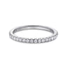 Eternity Band Wedding Ring in 14k White Gold with Round Natural Diamond at Gabriel & Co.