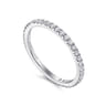 Eternity Band Wedding Ring in 14k White Gold with Round Natural Diamond at Gabriel & Co.
