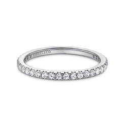 Brasilia - 14K White Gold Micro Pave Diamond Eternity Band