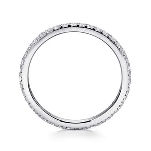 Brasilia - 14K White Gold Micro Pave Diamond Eternity Band
