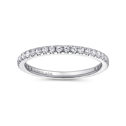 Brasilia - 14K White Gold Micro Pave Diamond Eternity Band