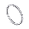 Eternity Band Wedding Ring in 14k White Gold with Round Natural Diamond at Gabriel & Co.