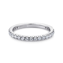 Brasilia - 14K White Gold Micro Pave Diamond Eternity Band