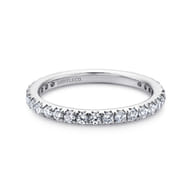 Brasilia - 14K White Gold Micro Pave Diamond Eternity Band