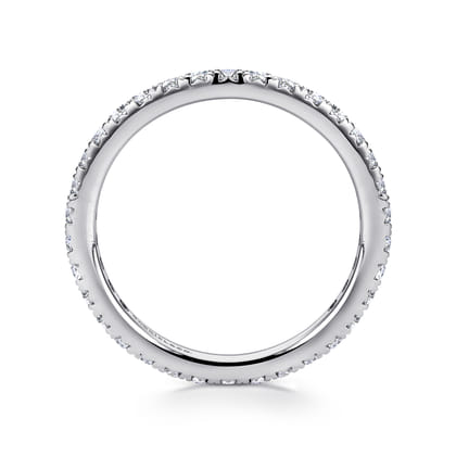 Brasilia - 14K White Gold Micro Pave Diamond Eternity Band