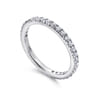 Eternity Band Wedding Ring in 14k White Gold with Round Natural Diamond at Gabriel & Co.