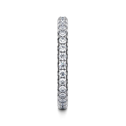 Brasilia - 14K White Gold Micro Pave Diamond Eternity Band