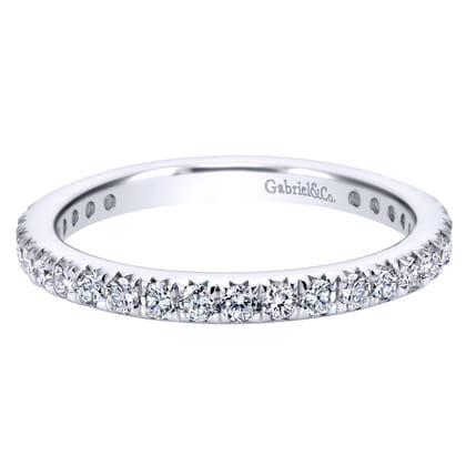Brasilia - 14K White Gold Micro Pave Diamond Eternity Band