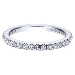 Brasilia - 14K White Gold Micro Pave Diamond Eternity Band