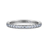 Eternity Band Wedding Ring in 14k White Gold with Round Natural Diamond at Gabriel & Co.