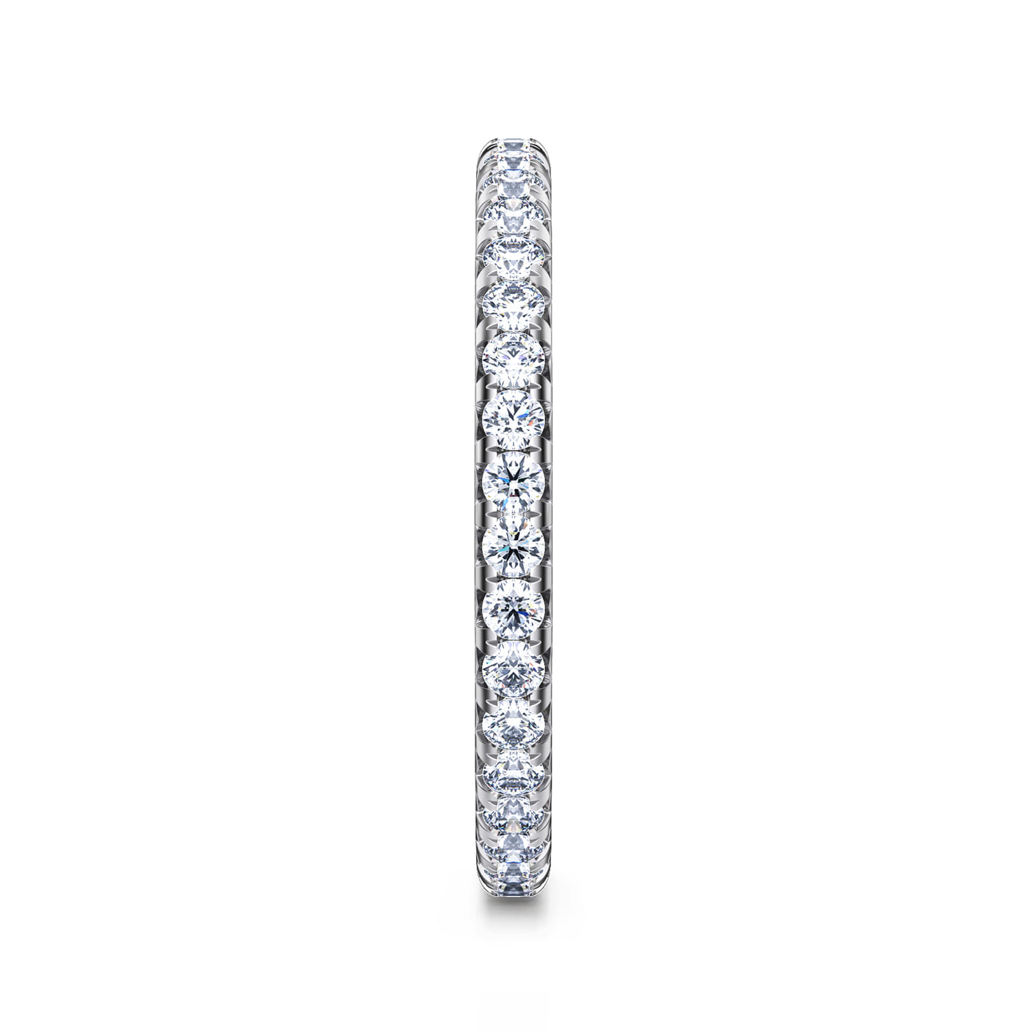 Eternity Band Wedding Ring in 14k White Gold with Round Natural Diamond at Gabriel & Co. - Shot 4