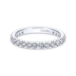 Brasilia - 14K White Gold Micro Pave Diamond Eternity Band