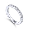 Eternity Band Wedding Ring in 14k White Gold with Round Natural Diamond at Gabriel & Co.