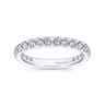 Eternity Band Wedding Ring in 14k White Gold with Round Natural Diamond at Gabriel & Co.