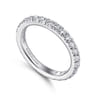 Eternity Band Wedding Ring in 14k White Gold with Round Natural Diamond at Gabriel & Co.