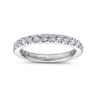 Eternity Band Wedding Ring in 14k White Gold with Round Natural Diamond at Gabriel & Co.