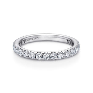 Brasilia - 14K White Gold Micro Pave Diamond Eternity Band