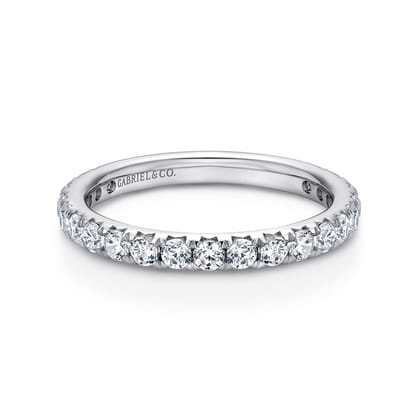 Brasilia - 14K White Gold Micro Pave Diamond Eternity Band