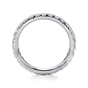 Brasilia - 14K White Gold Micro Pave Diamond Eternity Band