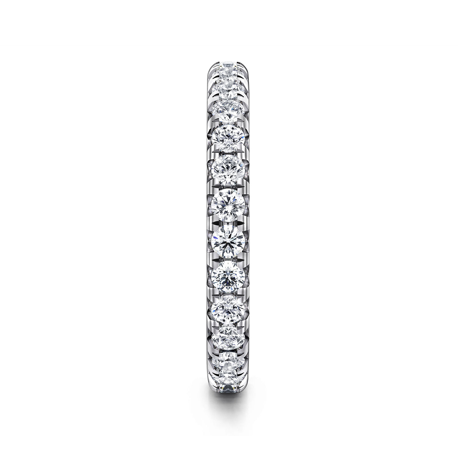 Brasilia - 14K White Gold Micro Pave Diamond Eternity Band