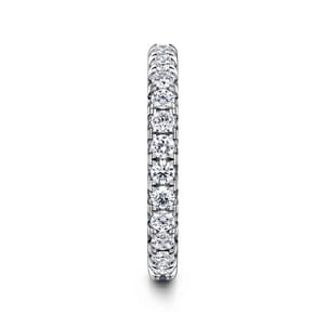 Brasilia - 14K White Gold Micro Pave Diamond Eternity Band