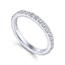 Eternity Band Wedding Ring in 14k White Gold with Round Natural Diamond at Gabriel & Co.