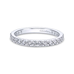 Brasilia - 14K White Gold Micro Pave Diamond Eternity Band