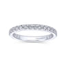 Eternity Band Wedding Ring in 14k White Gold with Round Natural Diamond at Gabriel & Co.