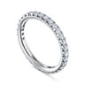 Eternity Band Wedding Ring in 14k White Gold with Round Natural Diamond at Gabriel & Co.