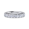 Eternity Band Wedding Ring in 14k White Gold with Round Natural Diamond at Gabriel & Co.