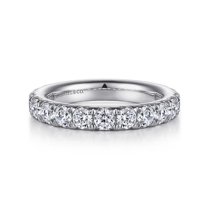 Brasilia - 14K White Gold Micro Pave Diamond Eternity Band
