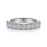 Eternity Band Wedding Ring in 14k White Gold with Round Natural Diamond at Gabriel & Co.