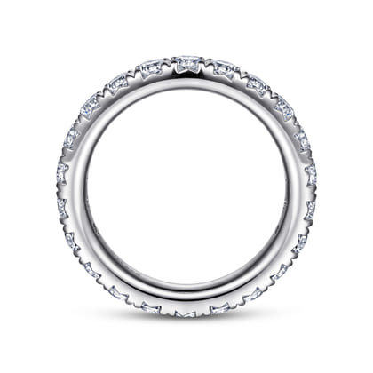Brasilia - 14K White Gold Micro Pave Diamond Eternity Band
