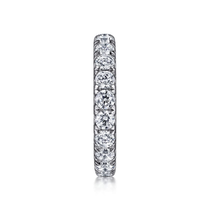Brasilia - 14K White Gold Micro Pave Diamond Eternity Band