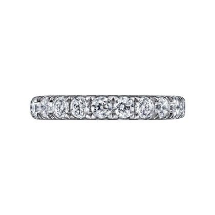 Brasilia - 14K White Gold Micro Pave Diamond Eternity Band